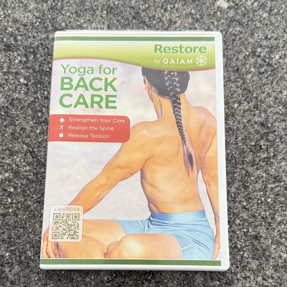 GAIAM Restore Yoga for Back Care DVD - Green and Blue